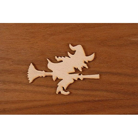WITCH CUT OUT 1/8 x 1 PKG 25 laser cut wooden WITCH by WOODNSHOP