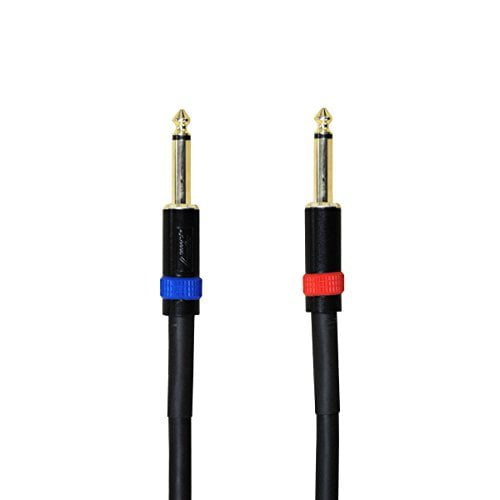 Audio 2000s E90125P2 1/4" to 1/4" 14 AWG 25 Feet Speaker Cable (2 Pack)
