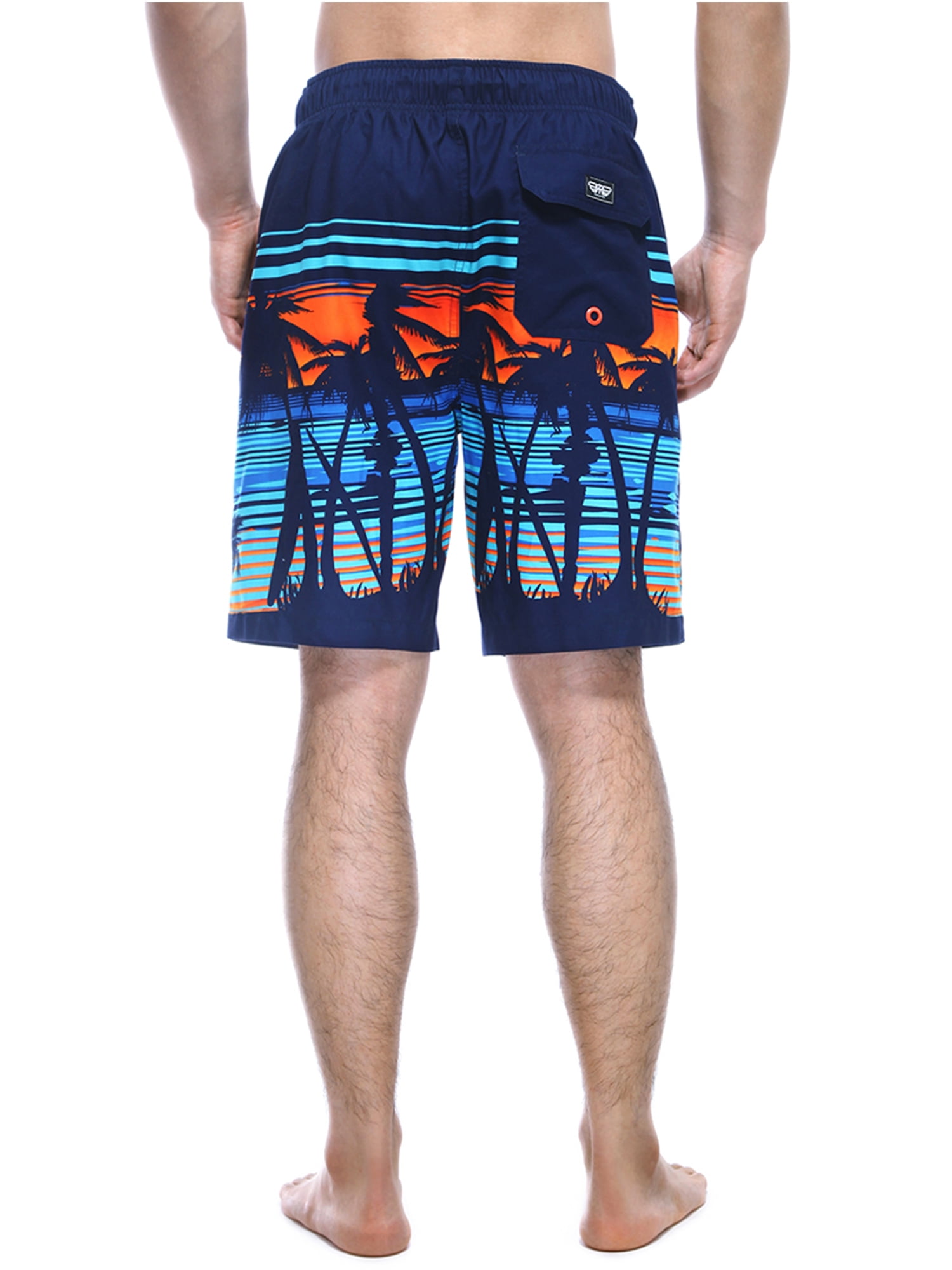 Rokka&Rolla Men's 8" Mesh Lined Swim Trunks, up to Size 2XL