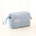 thumbnail image 3 of Elegant Sweet Storage Cases Letter For Women Large-capacity Toiletries Organizer Waterproof Makeup Bag Korean Storage Bag Travel Cloud Cosmetic Bag BLUE M, 3 of 8
