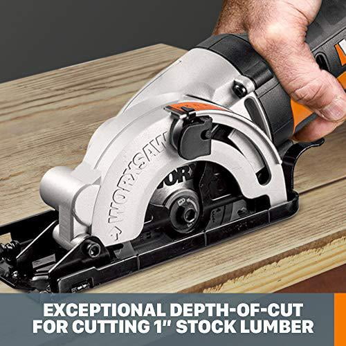 WORX WX523L 20 Volt Power Share 3.375 Inch Worxsaw Compact Circular Saw Tool Walmart