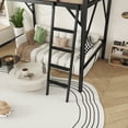 thumbnail image 5 of Full Size Loft Bed with Ladder, Metal Loft Bed with Storage Shelves, High Loft Bed for Kids Teens, Black, 5 of 10