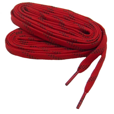 

54 Inch 137 cm Red with Black Kevlar reinforced proTOUGH Heavy Duty Flat 8mm Boot Shoelaces (2 pair pack)