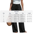 thumbnail image 3 of Womens Work Pants Work Pants for Women Women's Pants Wide Leg Pant Drawstring Casual Corgo Trousers With Pockets Black L, 3 of 6