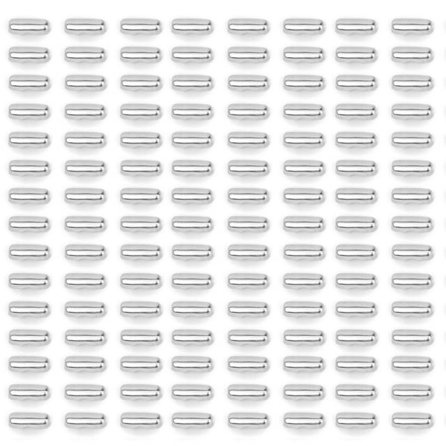 100Pcs Bola Cierre Broche Hebilla Conectores de Cadena Para 2.4mm Color Plata SM SunniMix none