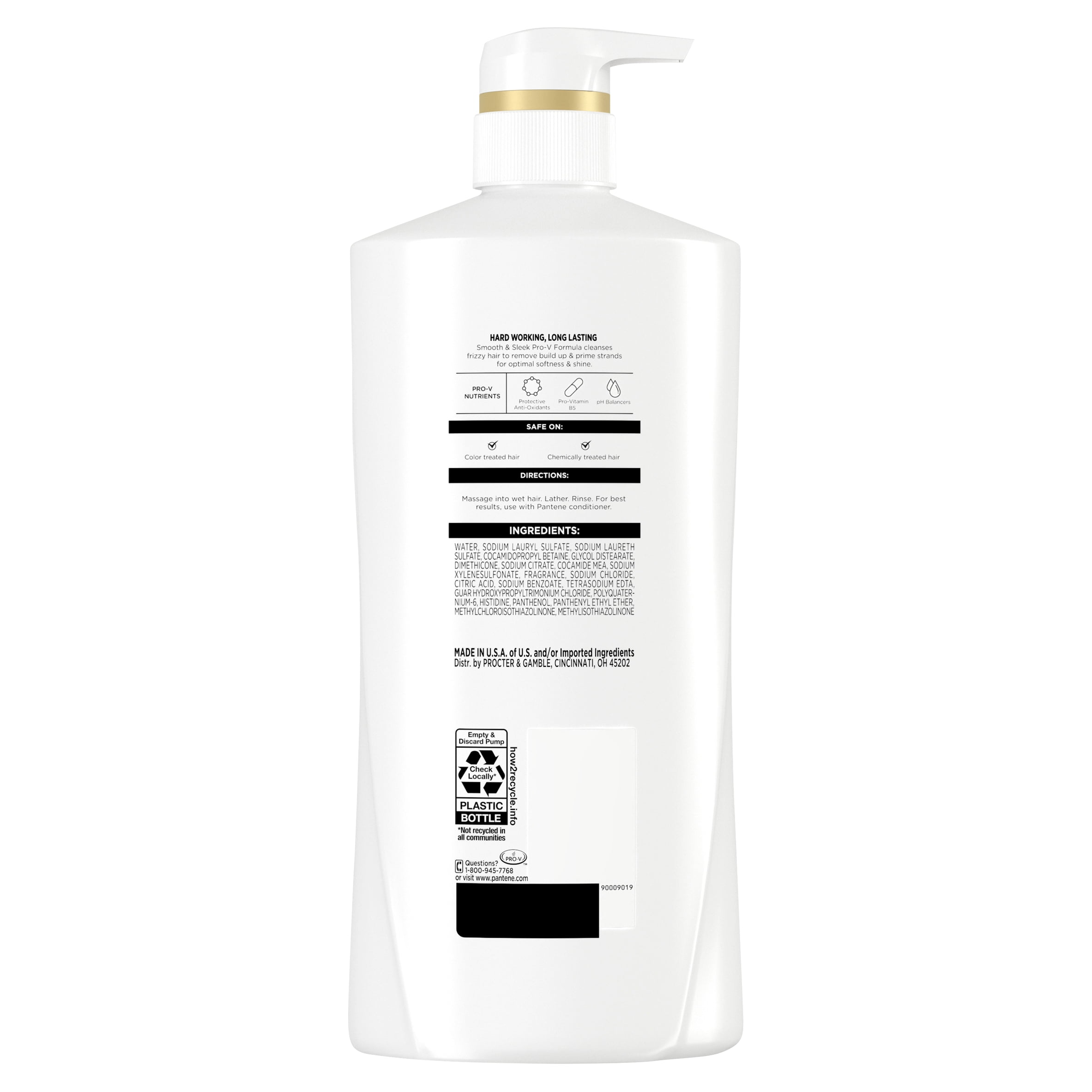 PANTENE PRO-V Smooth & Sleek Shampoo, 23.6 oz