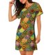 thumbnail image 2 of Disketp Colorful Circle para Camisón Corto de Manga Corta para Mujeres, Camisón Cómodo con Escote Redondo, Bonito y Confortable, 2 of 6