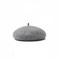 thumbnail image 1 of Girl Sweet All-match British Style Autumn Winter Warm Cap Women Cap Wool Cap Wool Berets Korean Style Hat GREY, 1 of 8