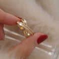thumbnail image 6 of Wentin Reduced Rings Crossing Rhinestone Ring Adjustable Open Ring For Women Diamond Wedding Ring Engagement Rings, 6 of 8