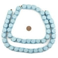 thumbnail image 2 of The Bead Chest Light Blue Cornerless Cube Wood Beads: 17mm Diamond Cut Natural Organic Beads for Jewelry Making, 2 of 4