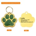 thumbnail image 3 of Uxcell 2 Set Pet ID Tags Cute Paw Shape, 30x30mm Metal Personalized Engraving Up to 5 Lines for Pet Dog ID Tags (Green), 3 of 6
