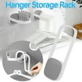 thumbnail image 1 of Mefallenssiah Hanger Storage Rack Home Balcony Drying Free Punching Foldable Wall Hanging Clip Hook Drying Rack, 1 of 9