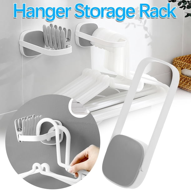 Xihbxyly Perchero de Pared para Ahorrar Espacio, Diseño Plegable, Sin Necesidad de Taladrar, Fácil de Instalar, Organizador Multifuncional para Armario, Baño, Balcón y Uso Doméstico, 18 X 7 X 2,5 Cm.