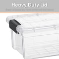 thumbnail image 3 of Superio Clear Plastic Storage Bin with Lid,Non-Toxic, BPA Free, Odor Free, Organizer Storage Box, Stackable Plastic Tote for Home, Garage, School, and Office, X-Small, 3.5 Quart, 2 Pack, 3 of 9