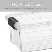 Superio Clear Plastic Storage Bin with Lid,Non-Toxic, BPA Free, Odor Free, Organizer Storage Box, Stackable Plastic Tote for Home, Garage, School, and Office, X-Small, 3.5 Quart