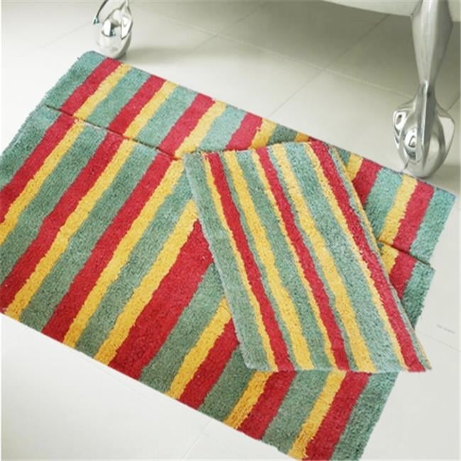 Affinity Linens MSBR3PC100MSG 100 percent Cotton Multi Color Stripe