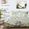 thumbnail image 3 of Christmas Green Bedding Duvet Cover Set Queen Size 4 Pieces Dwarf Elf Soft Twill Plush Quilt Cover, Include 1 Duvet Cover 1 Flat Sheet And 2 Pillow, 3 of 7