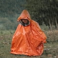 thumbnail image 2 of Poncho Paquete de 4 Poncho de lluvia de emergencia Manta térmica Poncho a prueba de clima Supervivencia al aire libre Equipo de campamento Maboto Poncho, 2 of 7