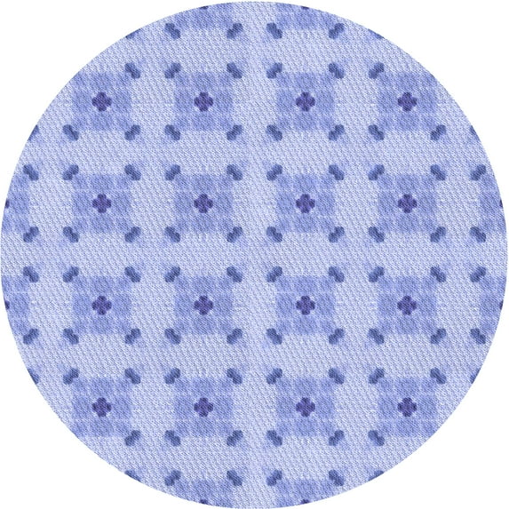 Ahgly Company Indoor Round Patterned Sky Blue Dress Blue Area Rugs, 5' Round