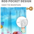thumbnail image 4 of Sunflower Curtains for Living Room, Watercolor Floral Summer Spring Garden Colorful Flower Retro Country Kitchen Bedroom Cafe Window Drapes Treaments 2 Panel, 52"x84" Inch, 4 of 5