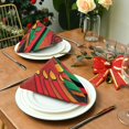 thumbnail image 3 of GZHJMY Kwanzaa Cloth Napkin Seven Candles Kitchen Dining Table Decor Festive for Gathering Party Favors Seasonal Winter New Year Present 6 Pack 20" × 20", 3 of 6