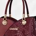 thumbnail image 4 of Stylago Handbags and Purses 2026 Shiny Shoulder Bags for Women Top Handle Leather Crossbody Tote Travel Gift for Ladies Red, 4 of 6