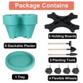 thumbnail image 6 of StarQualityBargain Vertical Planter 5-Tier Stackable System - Indoor/Outdoor Garden Kit for Strawberries, Herbs, Vegetables (Beginner-Friendly Design), Teal, 6 of 6