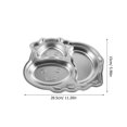thumbnail image 3 of Assiette pour Enfants en Acier Inoxydable Plateau de Service pour Aliments Divisé pour Tout-Petits Assiette pour Bébé pour Manger Amusant Assiette pour Tout-Petit Assiette en Métal pour Enfants, 3 of 6