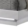 thumbnail image 4 of Benjara Peis Queen Size Bed- LED- Crystal Accents- Modern Design- Glossy White, 4 of 6