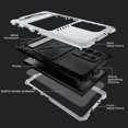 thumbnail image 4 of for Samsung Galaxy s24 Ultra Case Heavy Duty Metal Aluminium Bumper Built in Screen Protector Lens Military Grade Rubber Hard Durable Phone Cases Men  s 24 Ultra 2024 Silver, 4 of 12