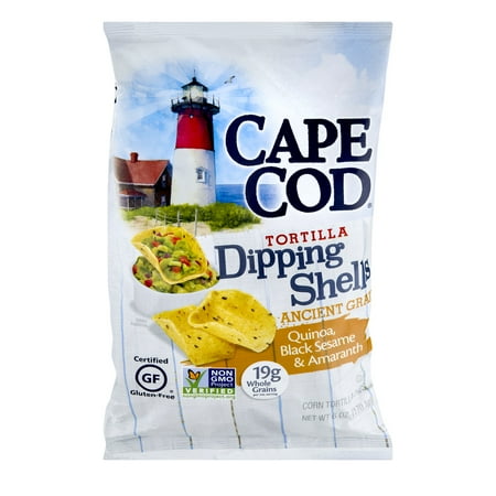 CAPE COD, DIPPING SHELLS CORN TORTILLA CHIPS, QUINOA BLACK SESAME & AMARANTH
