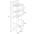 thumbnail image 2 of J&V TEXTILES 3-Shelf Bathroom Organizer Over The Toilet, Bathroom Spacesaver White, 2 of 4