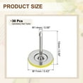thumbnail image 2 of Lot de 30 Goupilles, 11mmx15mm Tête Plate Ronde Décorative, Jaune Clair, 2 of 7