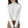 thumbnail image 2 of IMENGL Chandail-Over Semi-Haut pour Femmes, Blanc 2TG, Taille M-2TG, 2 of 4