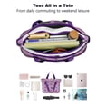 thumbnail image 4 of Tote Bag for Women - Cute Cartoon Dachshund Shoulder Bag - Large Utility Work Duffle Bag with Zipper Handbag for Travel, Work, Sprots, 4 of 5
