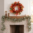 thumbnail image 2 of Leaves and Apples Wreath, Multicolor, 24", Fall by Way To Celebrate, 2 of 5