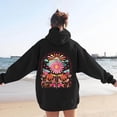 thumbnail image 4 of Hoodies for Women Black Women's Oversized Print Hoodie Casual Loungewear Long Sleeve Womens Sweatshirt L, 4 of 6