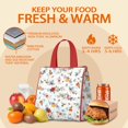 thumbnail image 5 of Pioneer Flower Floral Print Pattern Insulated Lunch Bag for Women & Adults,Large Portable Soft Cooler Lunch Bag,Thermal Food Storage Tote with Pearl Cotton,8.66L,8.75x5.75x9.5 Inch, 5 of 6