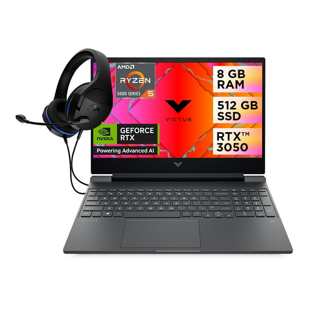 Laptop HP Victus 15-fb0128la NVIDIA GeForce RTX 3050 AMD Ryzen 5 8GB RAM 512GB SSD Incluye Headset Hyperx