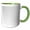 Green/White, variant on 3drose, Monochrome Dot Pattern Background - Abstract Vector Design, 11oz Two-tone Black Mug