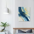 thumbnail image 4 of Nawypu Abstract Blue and Gold Wall Art Blue Abstract Paintings White Blue Gold Foil Abstract Prints for Living Room Decor Blue and Gold Marble Canvas Wall Art Blue Gold Pictures Wall Decor, 4 of 5