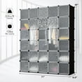 thumbnail image 2 of Costway DIY 30 Cube Portable Closet Storage Organizer Clothes Wardrobe Cabinet W/Doors, 2 of 10