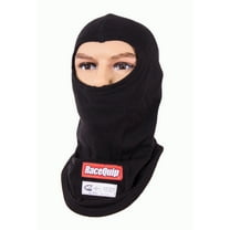 RaceQuip 433990RQP Head Sock Single Eyeport SFI 3.3 Single Layer Fire Retardant Cotton Black Small