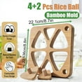 thumbnail image 4 of Onigiri Bamboo Rice Ball Mold Set, Come With Press Plate Triangle Sushi Mold for Japanese Restaurants, Natural Wooden Kitchen Utensils for Cooking Lunch Picnic Family Home DIY Food (B), 4 of 9