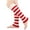 Red and white, variant on Christmas Ribbed Knit Color Blocking Striped Leg Warmers Socks for Women Plush Trim Splicing Boot Cuffs Leg Covers