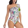 thumbnail image 3 of Honeii Fun Animal with Unicorn for women's one-piece swimsuit featuring a chic one-shoulder design experience elegance and style in the water-Small, 3 of 6