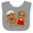 thumbnail image 3 of Inktastic Gingerbread Couple Boys or Girls Baby Bib, 3 of 4