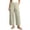 *Beige, variant on ClodeEU Women's High Waist Wide Leg Cropped Cargo Pants,Casual Elastic Waist Capri Trousers with Pockets Army Green,Women's Plus L