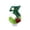 C, variant on Number 2 Candle with Glitter Grass and Ladybug Decoration,Green,for Birthday Party,Cake Candle