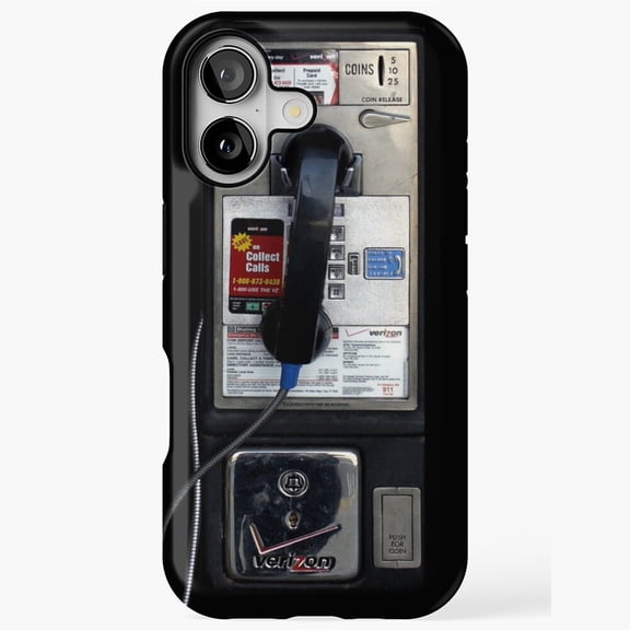 Retro Pay Phone Classic Telephone Vibe Phone Case for iPhone 11 12 13 14 15 16 17 Pro Max